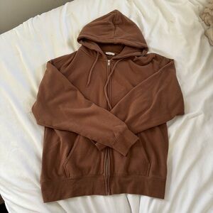 Reflex Men's Zip-Up Brown Sweater